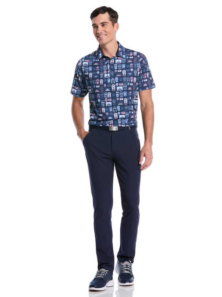 Whiskey Ace Print Golf Polo (Peacoat) 