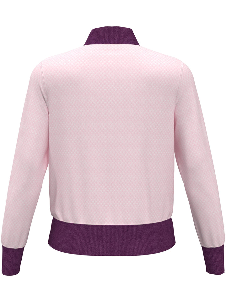 Womens Midweight Patterned Thermal Quarter Zip Pullover