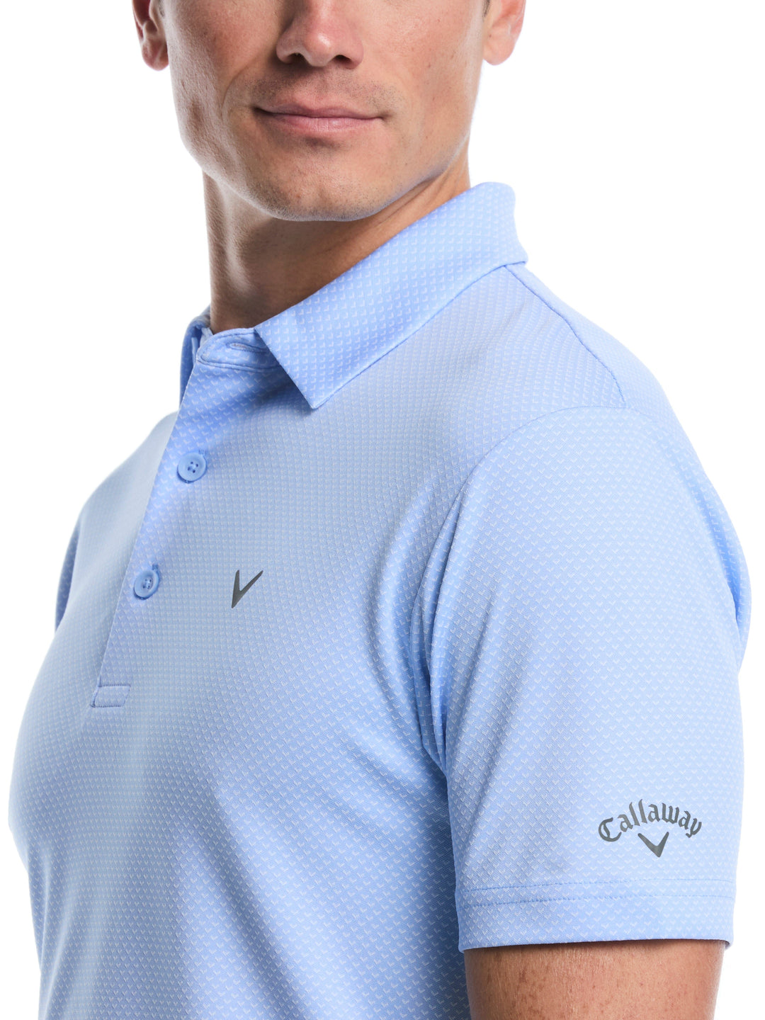 Pro Spin Chevron Jacquard Golf Polo (Open Air) 