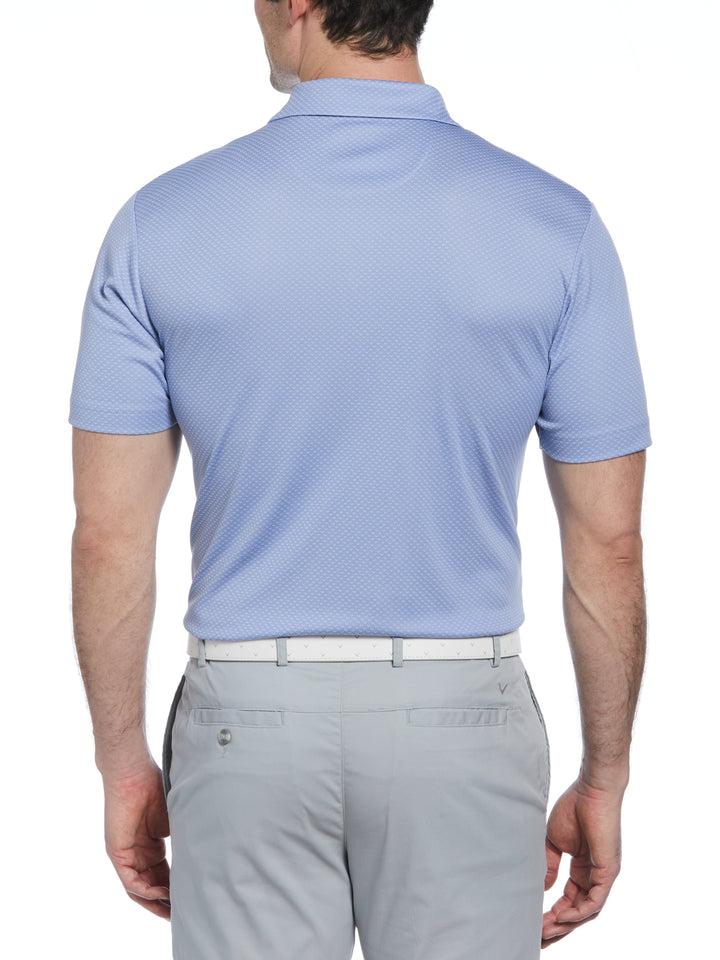 Pro Spin Chevron Jacquard Golf Polo (Chambray) 