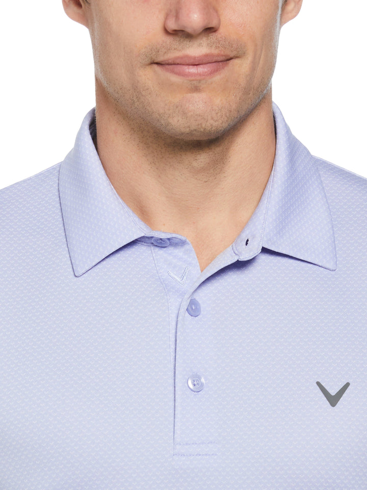 Pro Spin Chevron Jacquard Golf Polo (Spring Lavender) 