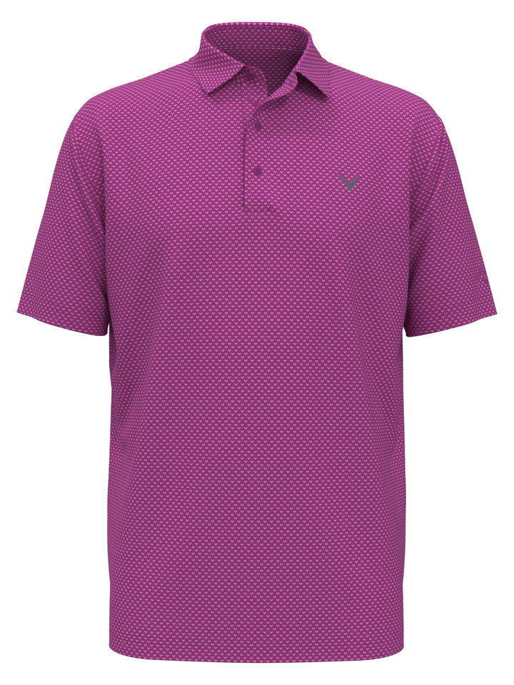 Pro Spin Chevron Jacquard Golf Polo (Purple Orchid) 
