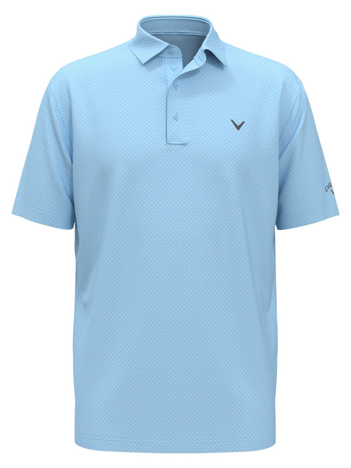 Pro Spin Chevron Jacquard Golf Polo (Arctic  Paradise) 