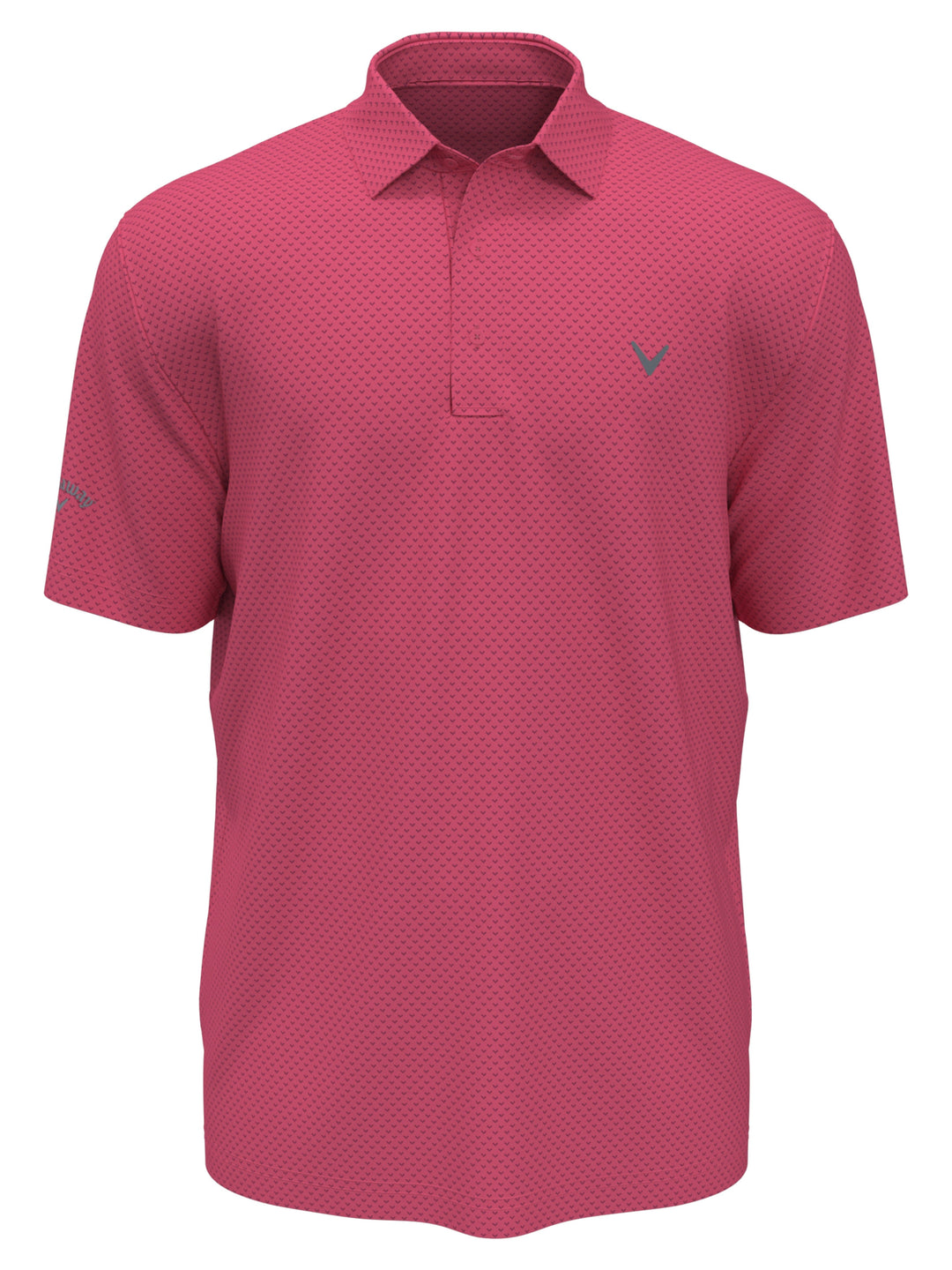 Pro Spin Chevron Jacquard Golf Polo (Rapture Rose) 