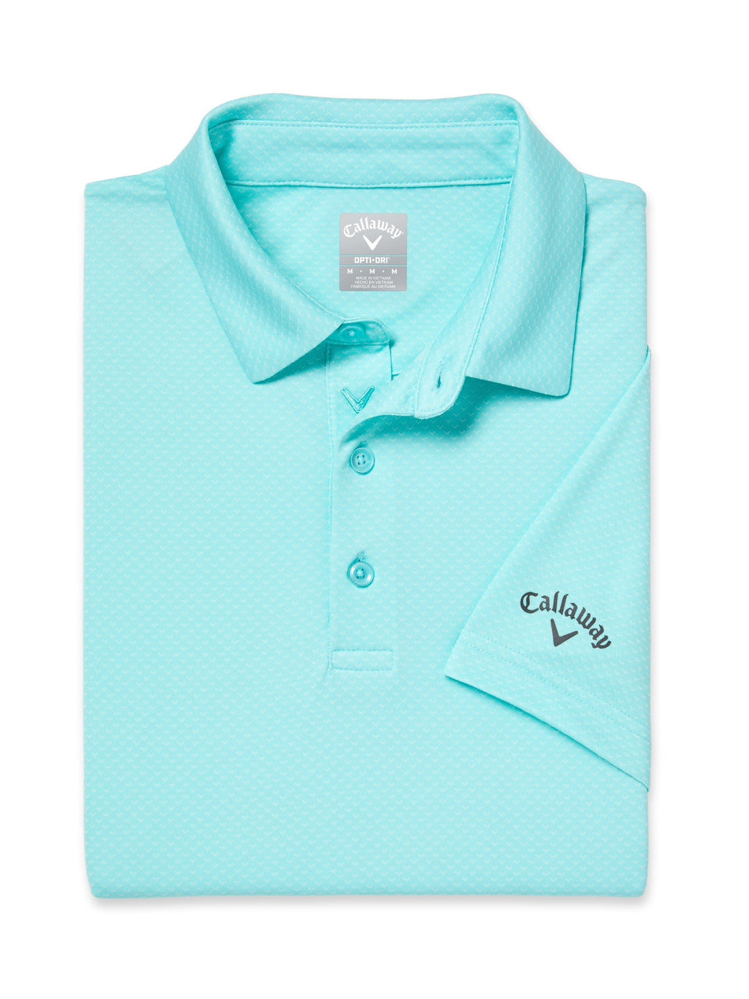 Pro Spin Chevron Jacquard Golf Polo (Aruba Blue) 
