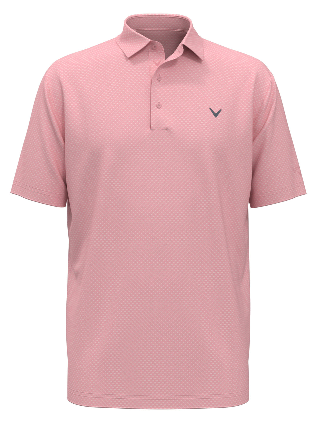 Pro Spin Chevron Jacquard Golf Polo (Candy Pink) 