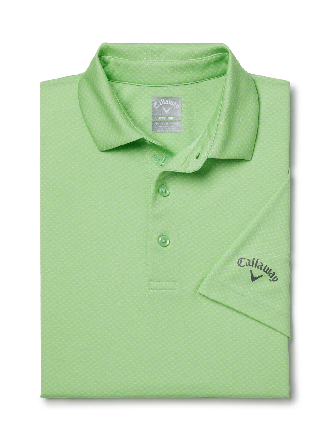 Pro Spin Chevron Jacquard Golf Polo (Summer Green) 