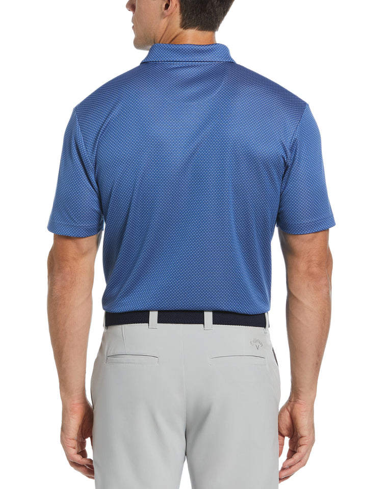 Pro Spin Chevron Jacquard Golf Polo (Galaxy Blue) 