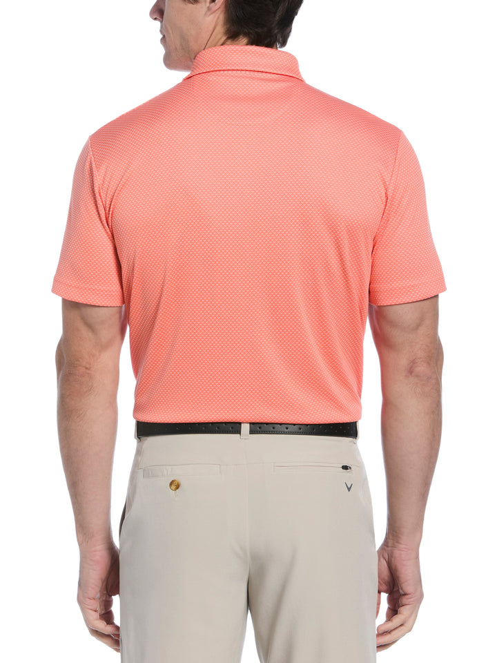 Pro Spin Chevron Jacquard Golf Polo (Coral Chic) 