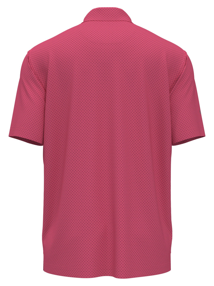 Pro Spin Chevron Jacquard Golf Polo (Rapture Rose) 
