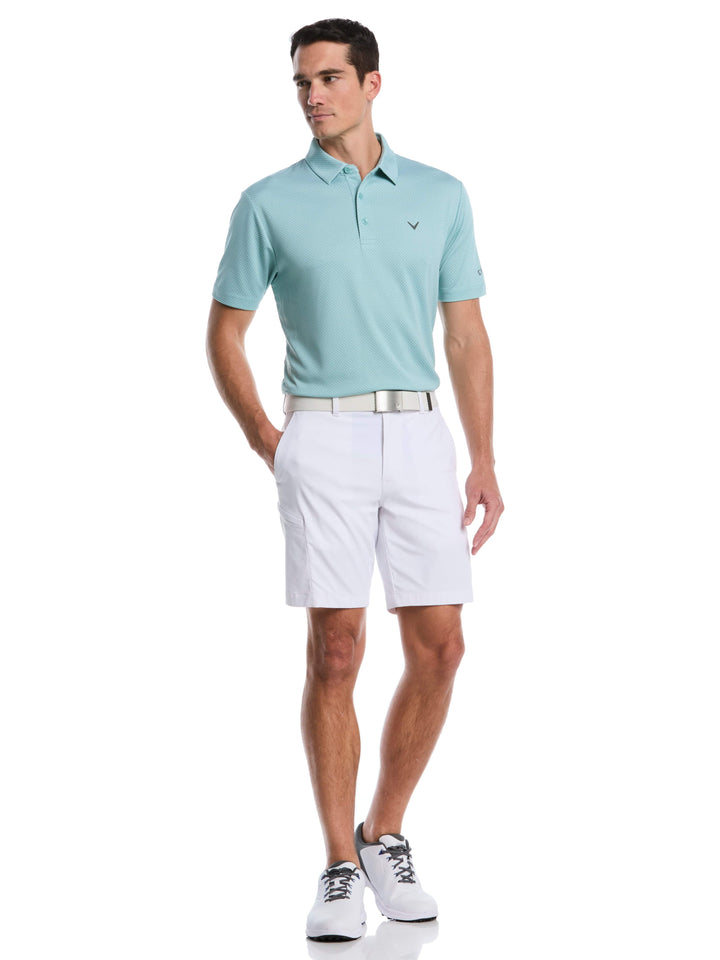 Pro Spin Chevron Jacquard Golf Polo (Aquifer) 
