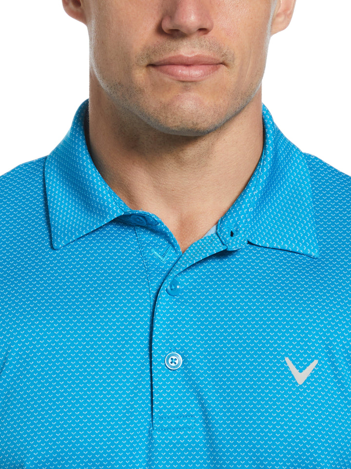 Pro Spin Chevron Jacquard Golf Polo (Hawaiian Surf) 