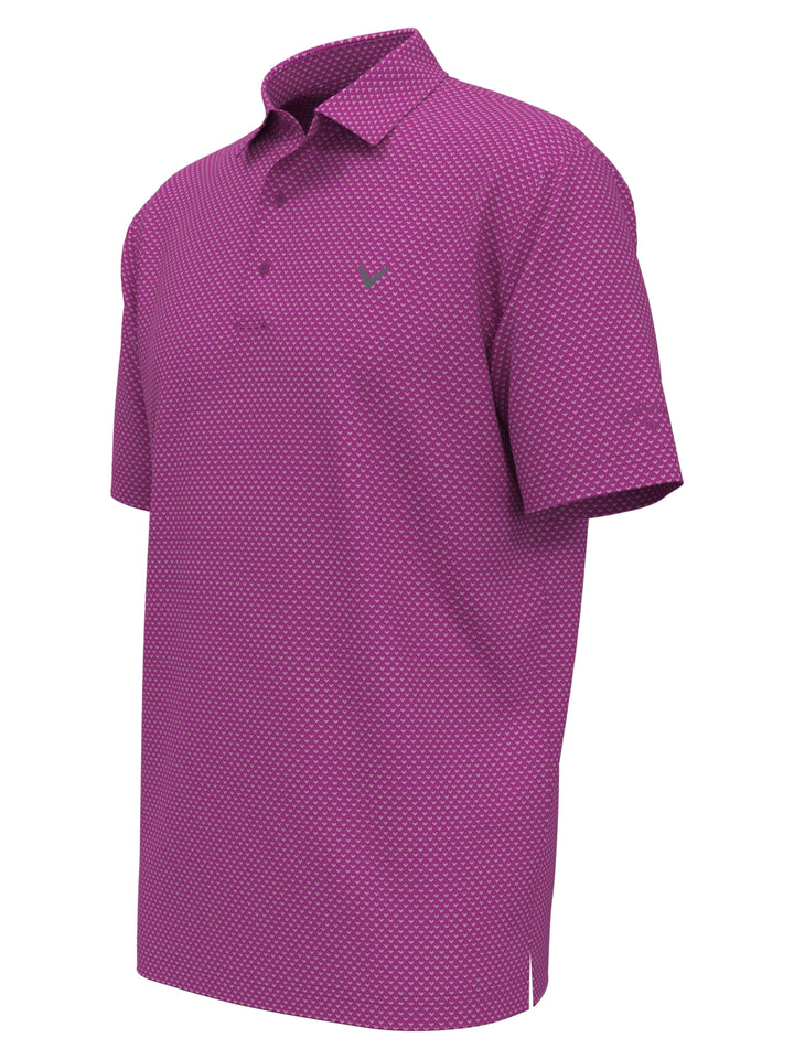 Pro Spin Chevron Jacquard Golf Polo (Purple Orchid) 