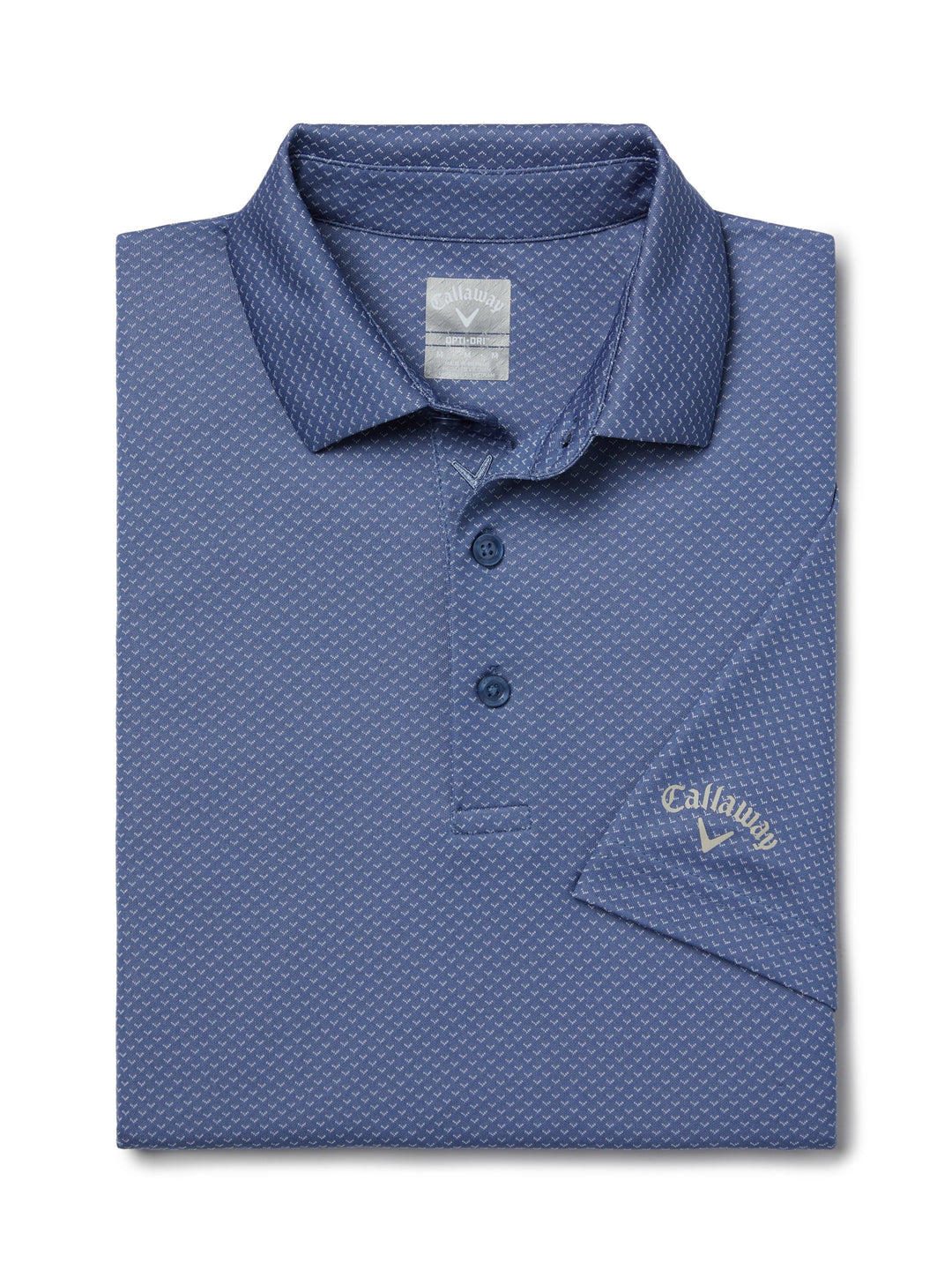 Pro Spin Chevron Jacquard Golf Polo (River Blue) 
