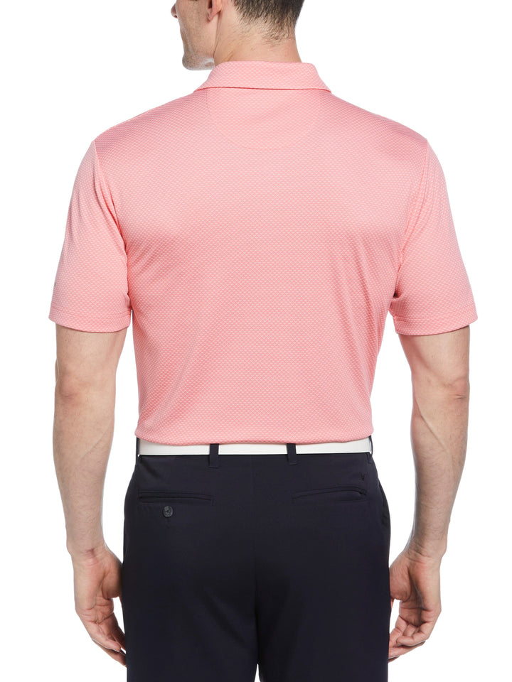 Pro Spin Chevron Jacquard Golf Polo (Strawberry Pink) 