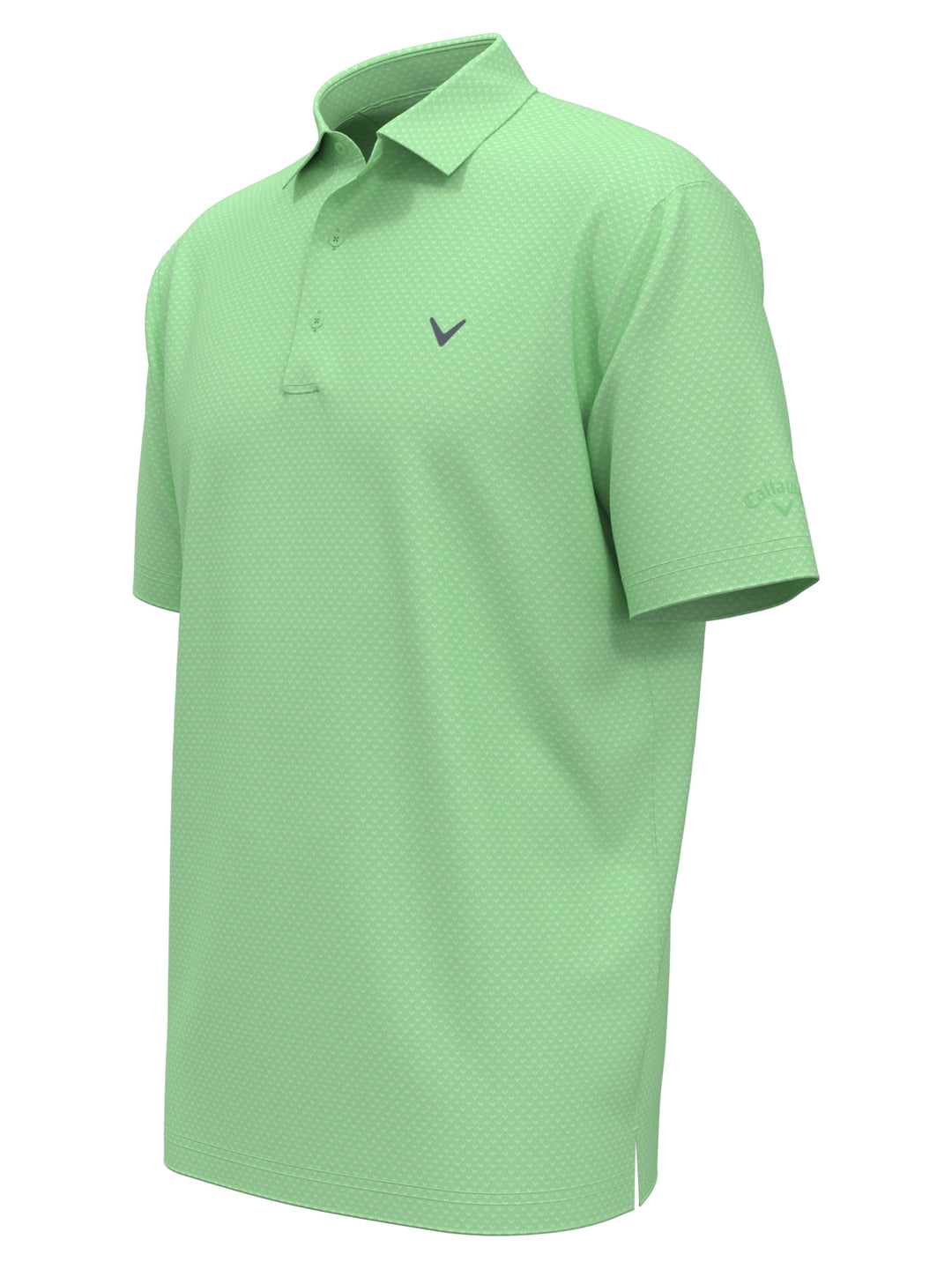 Pro Spin Chevron Jacquard Golf Polo (Green Ash) 
