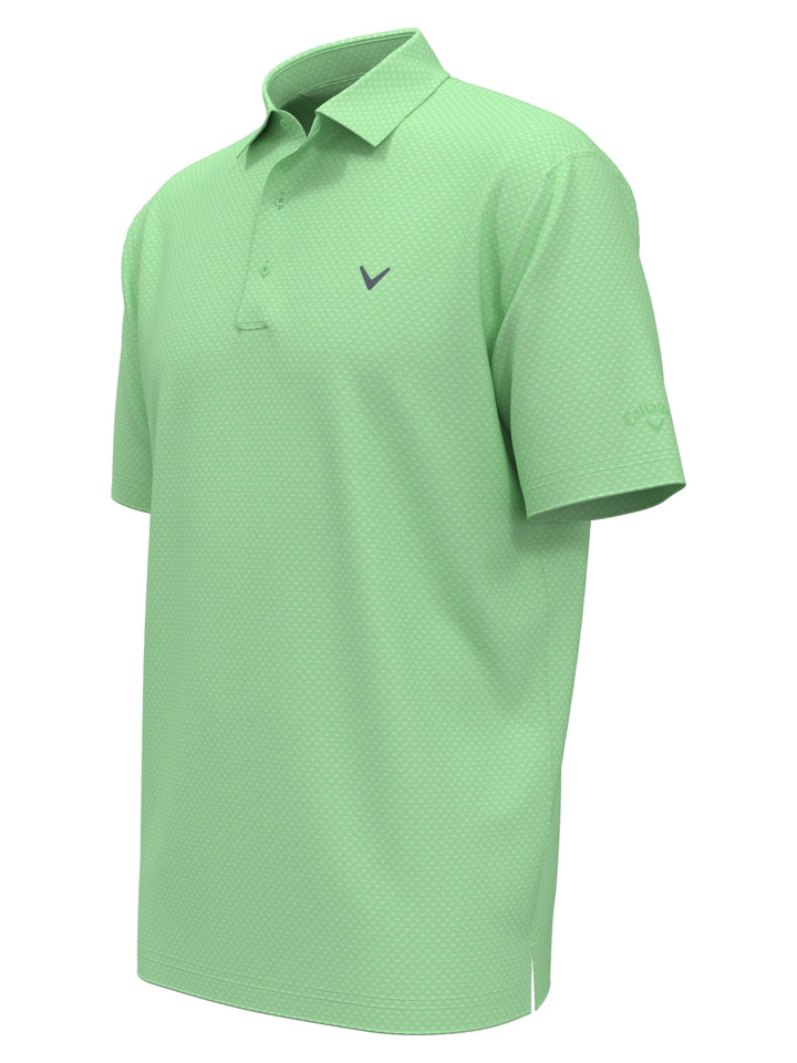 Pro Spin Chevron Jacquard Golf Polo (Green Ash) 