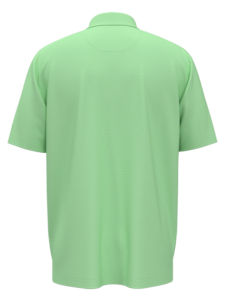 Pro Spin Chevron Jacquard Golf Polo (Green Ash) 