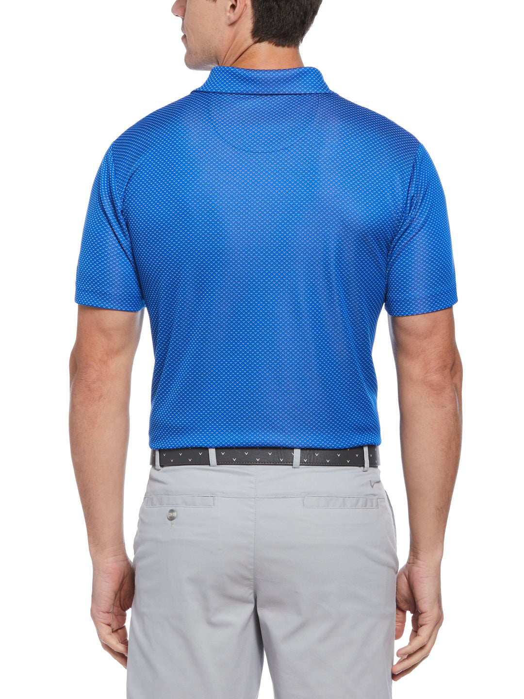 Pro Spin Chevron Jacquard Golf Polo (Lapis Blue) 