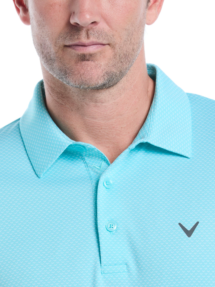 Pro Spin Chevron Jacquard Golf Polo (Ceramic) 