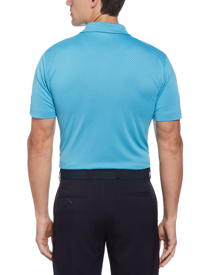Pro Spin Chevron Jacquard Golf Polo (Scuba Blue) 
