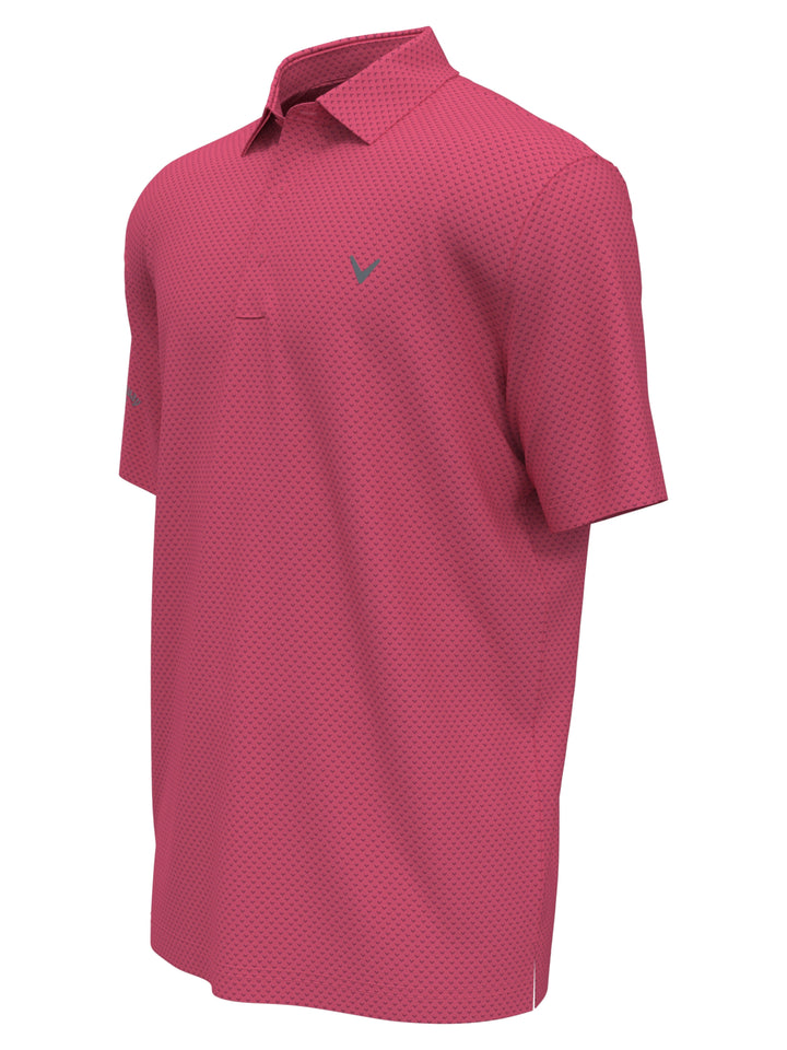 Pro Spin Chevron Jacquard Golf Polo (Rapture Rose) 