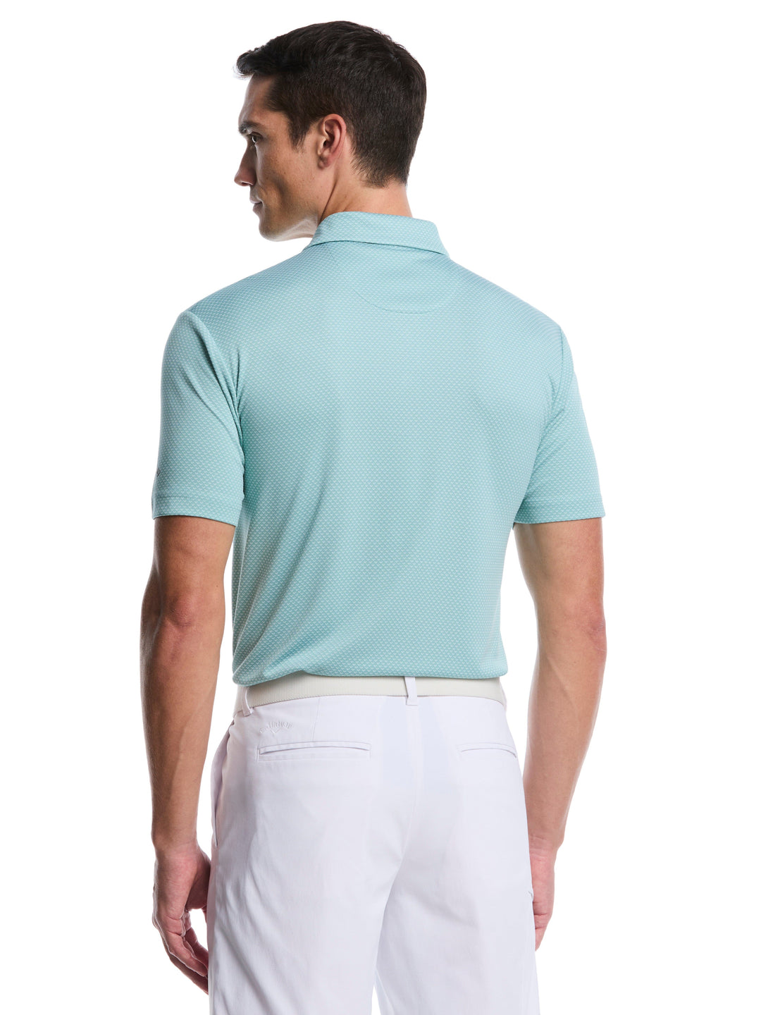 Pro Spin Chevron Jacquard Golf Polo (Aquifer) 