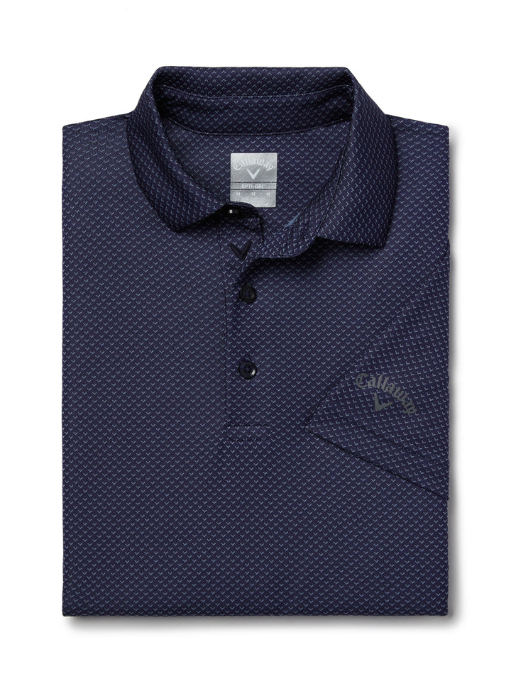 Pro Spin Chevron Jacquard Golf Polo (Peacoat) 