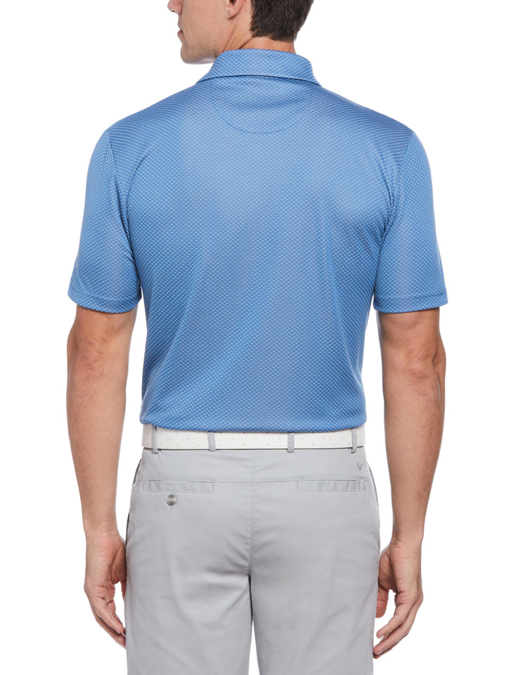 Pro Spin Chevron Jacquard Golf Polo (Vallarta Blue) 