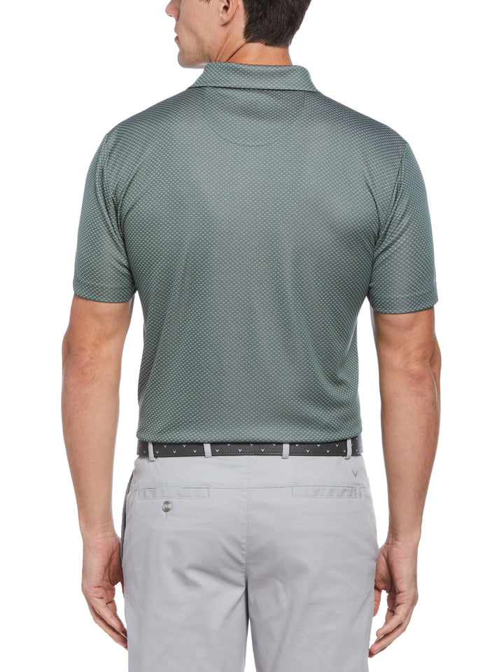 Pro Spin Chevron Jacquard Golf Polo (Dark Forest) 