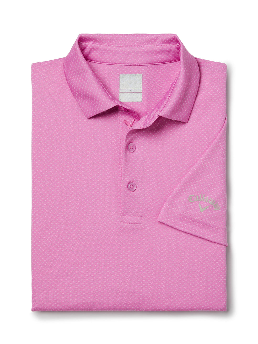 Pro Spin Chevron Jacquard Golf Polo (Pink Sunset) 