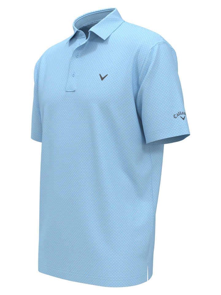 Pro Spin Chevron Jacquard Golf Polo (Arctic  Paradise) 