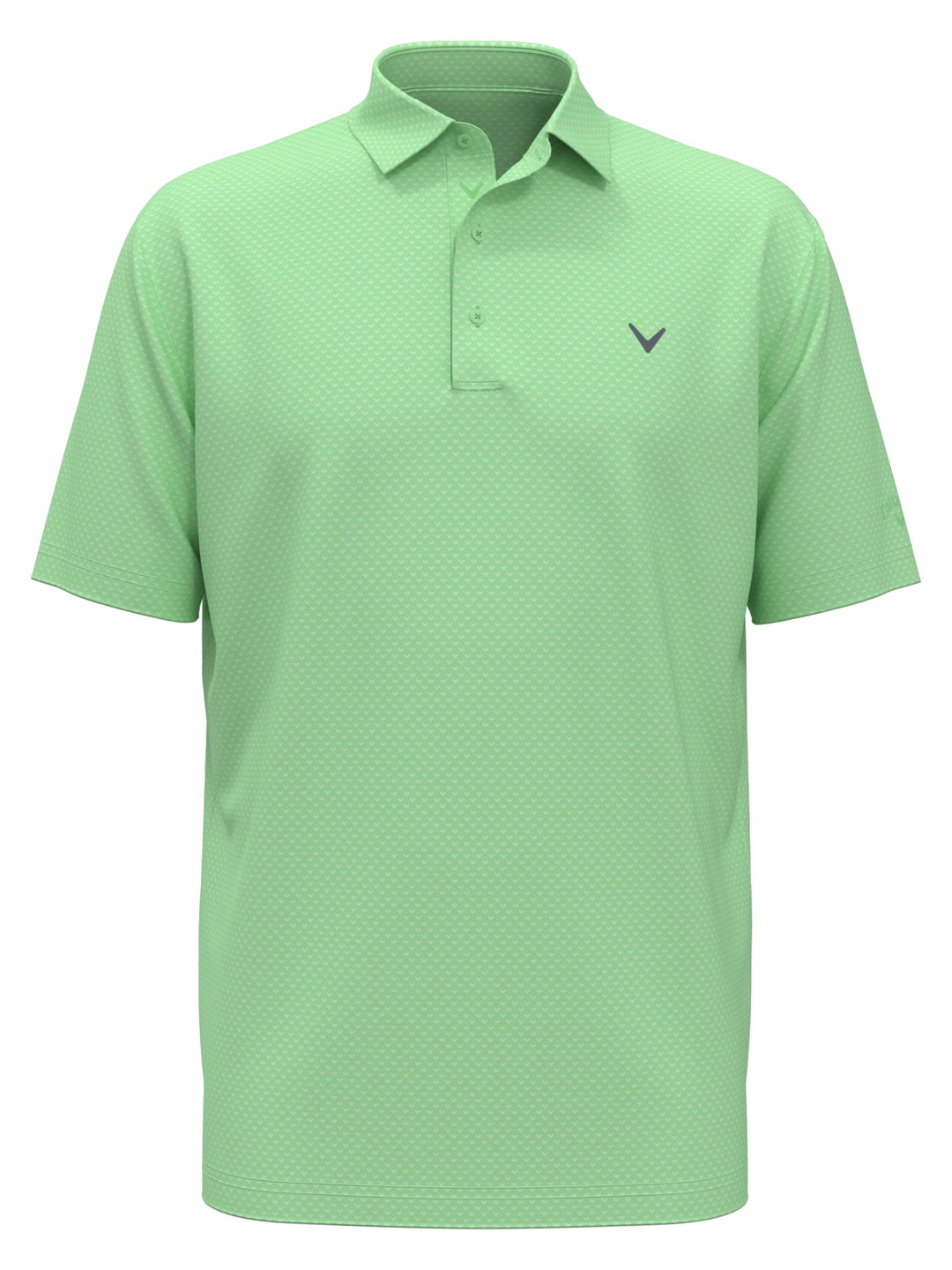 Pro Spin Chevron Jacquard Golf Polo (Green Ash) 
