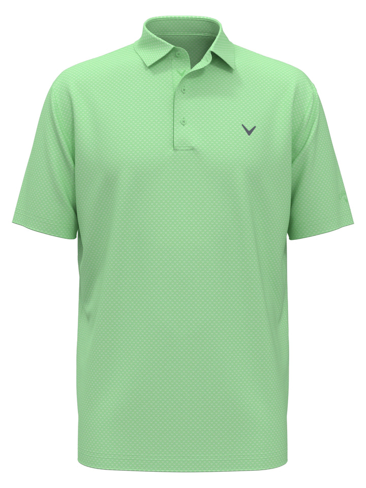 Pro Spin Chevron Jacquard Golf Polo (Green Ash) 