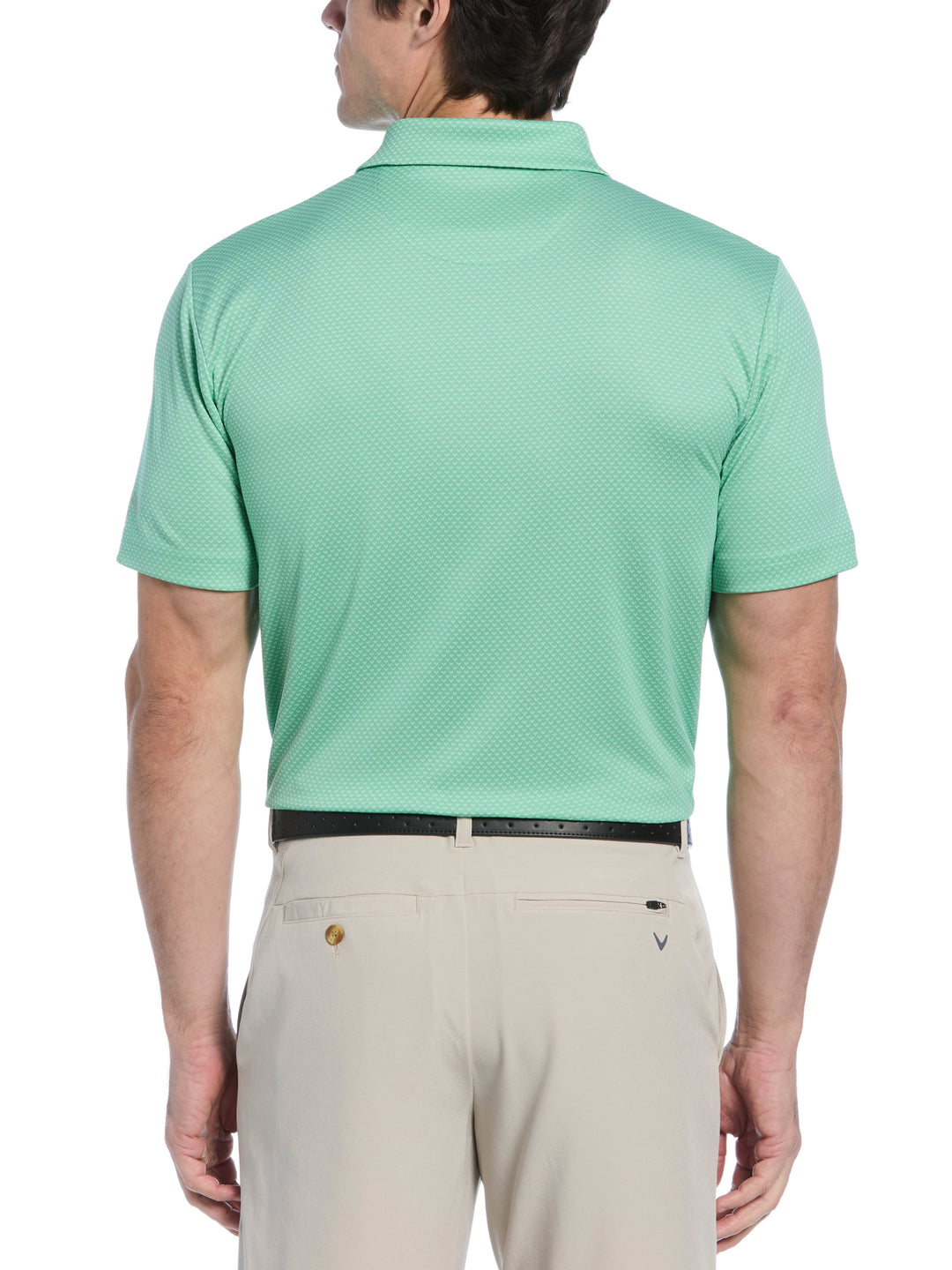 Pro Spin Chevron Jacquard Golf Polo (Neptune Green) 