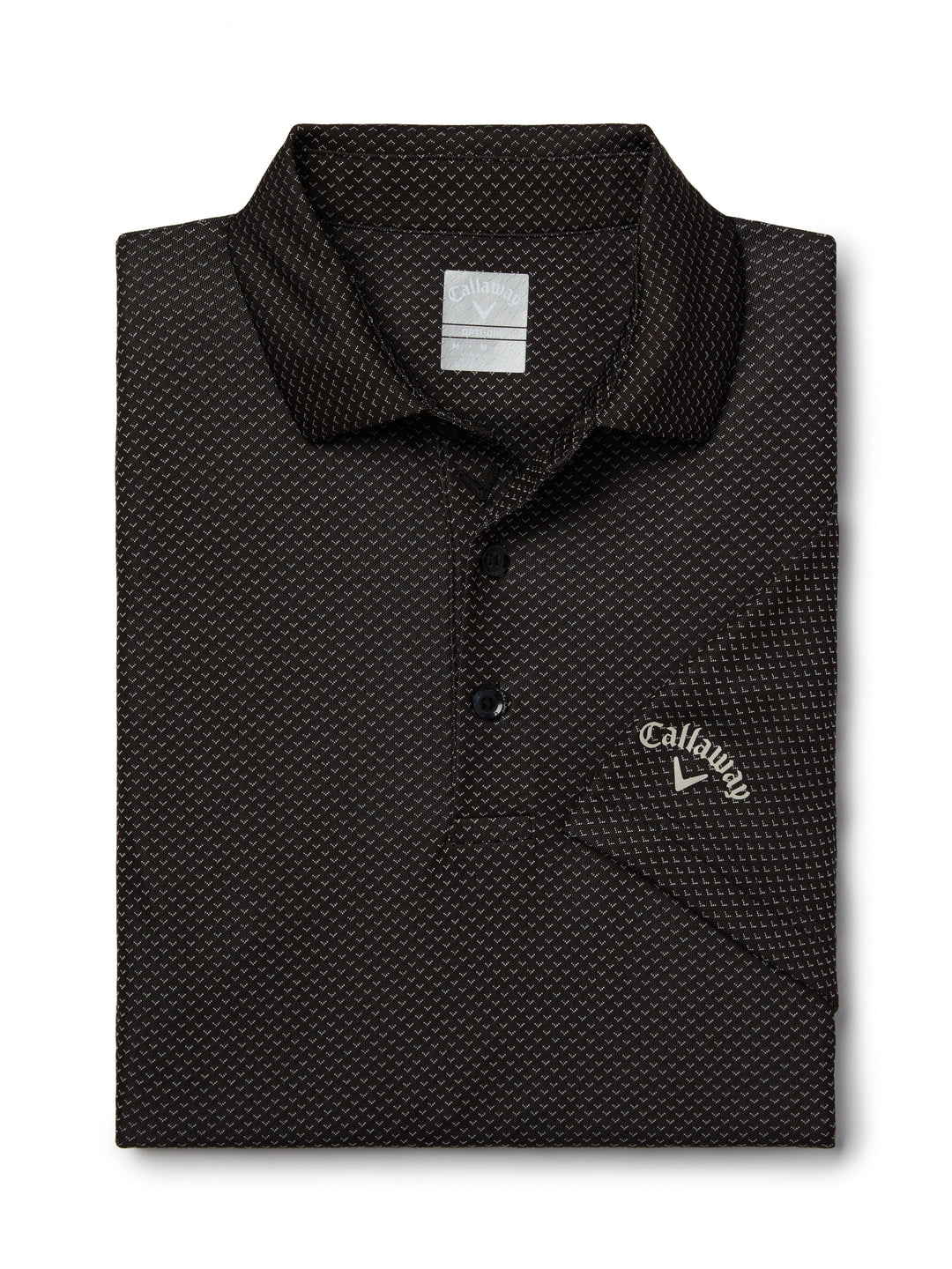 Pro Spin Chevron Jacquard Golf Polo (Caviar) 