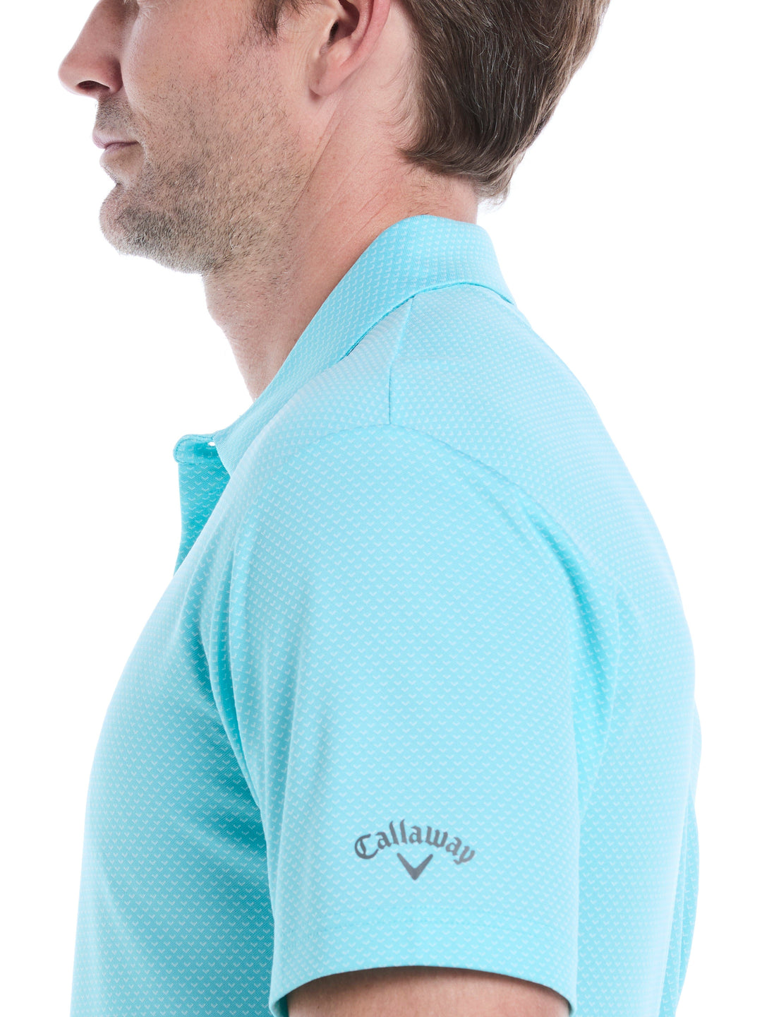 Pro Spin Chevron Jacquard Golf Polo (Ceramic) 