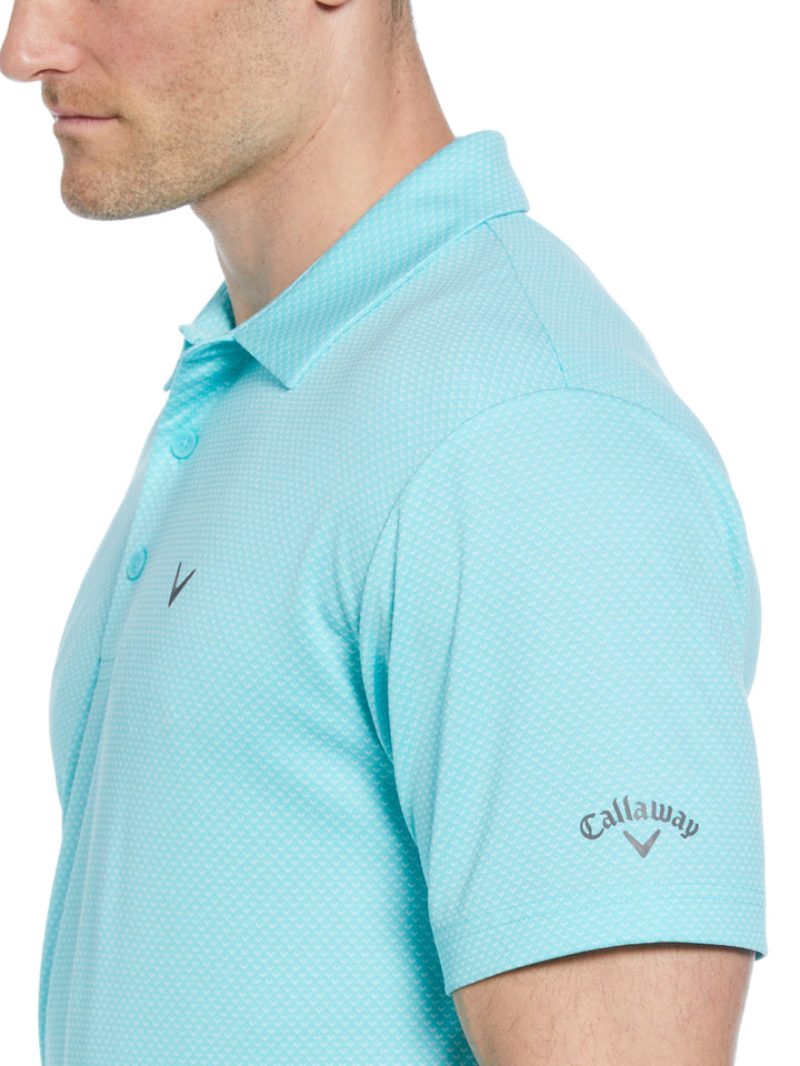 Pro Spin Chevron Jacquard Golf Polo (Blue Radiance) 