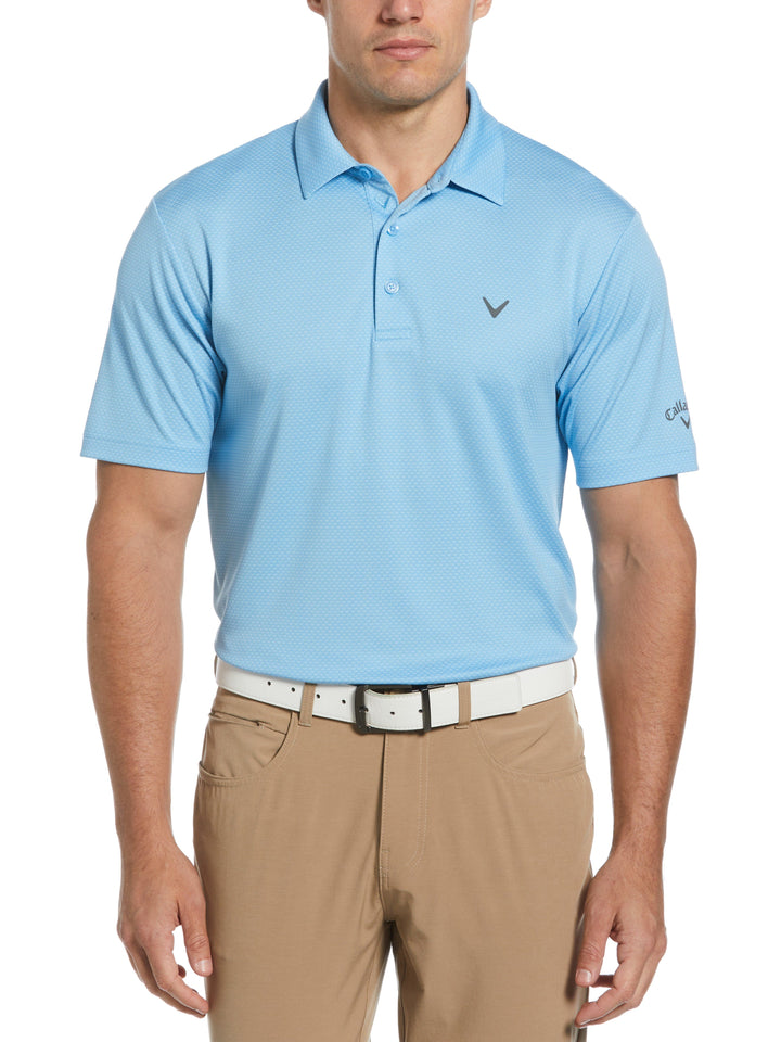 Pro Spin Chevron Jacquard Golf Polo (Comet Sea Star) 