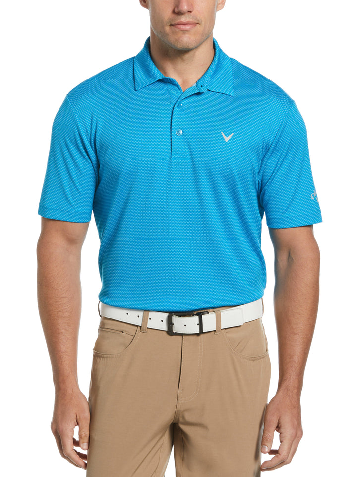 Pro Spin Chevron Jacquard Golf Polo (Hawaiian Surf) 