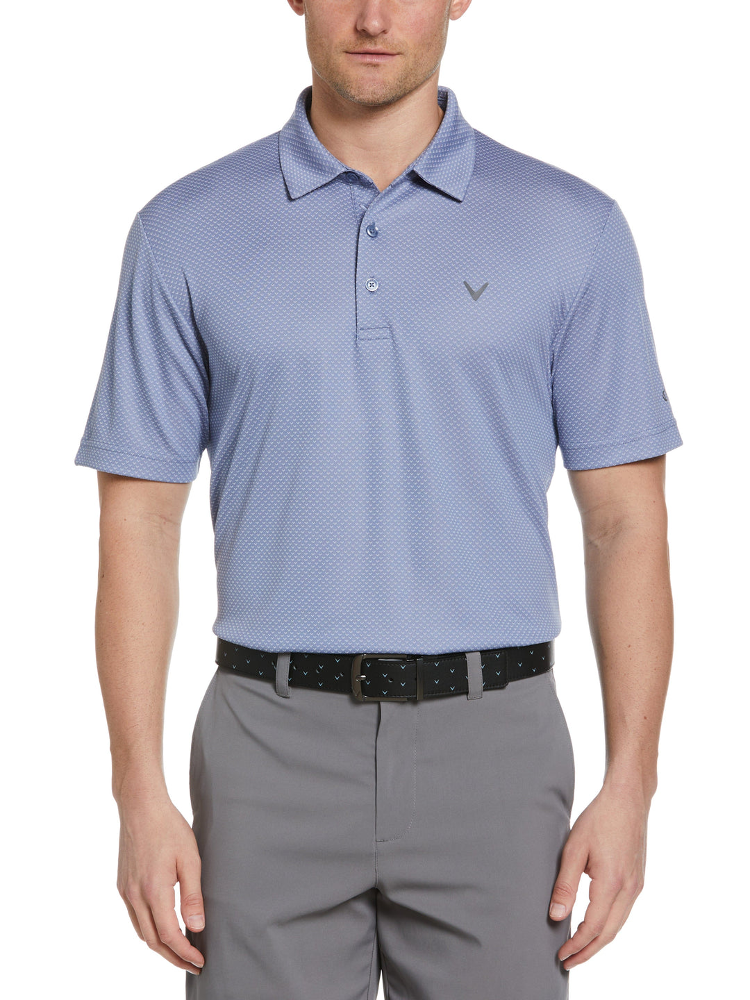 Pro Spin Chevron Jacquard Golf Polo (Infinity) 