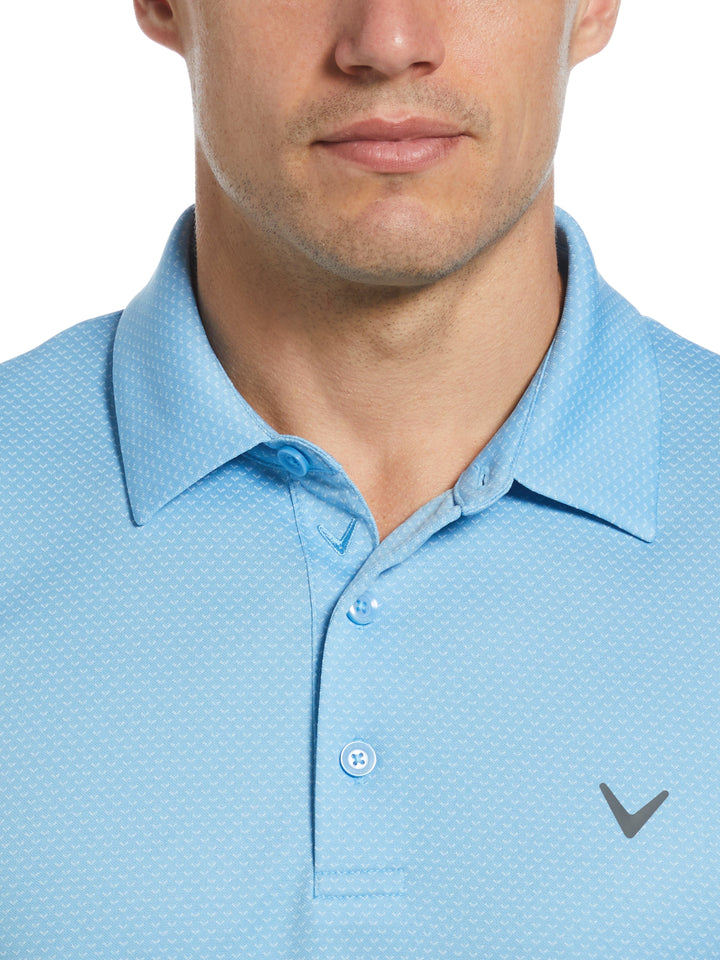 Pro Spin Chevron Jacquard Golf Polo (Comet Sea Star) 