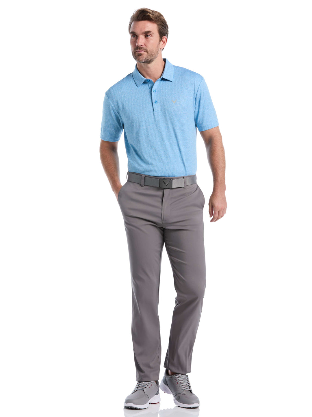ProSpin Jacquard polo (Cendre Blue Htr) 