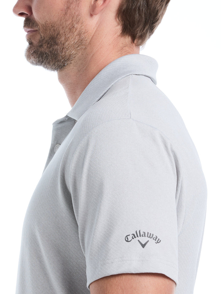 ProSpin Jacquard polo (White Grey Htr) 