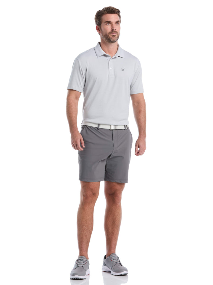 ProSpin Jacquard polo (White Grey Htr) 