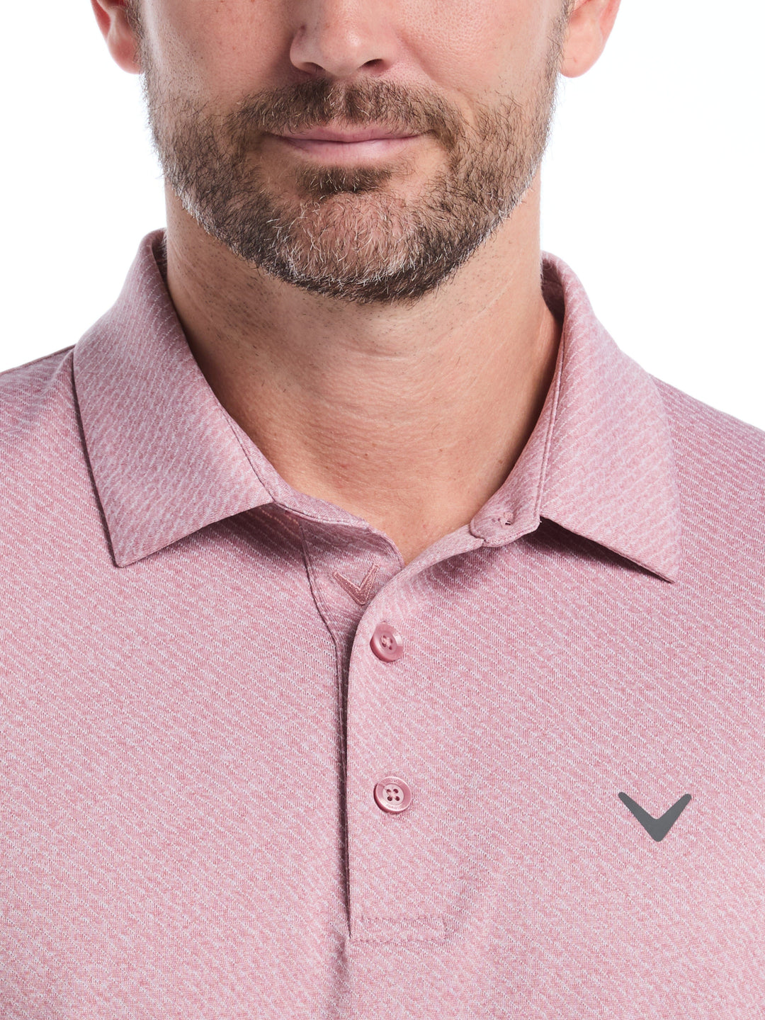 ProSpin Jacquard polo (Mesa Rose Htr) 