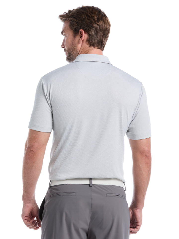 ProSpin Jacquard polo (White Grey Htr) 