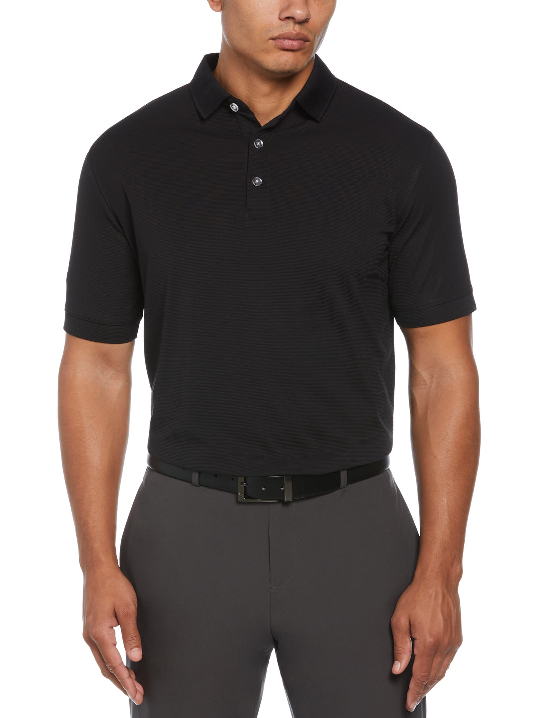 Short Sleeve Ottoman Polo Shirt (Black) 