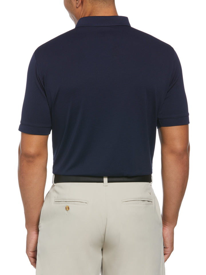 Short Sleeve Ottoman Polo Shirt (Peacoat) 
