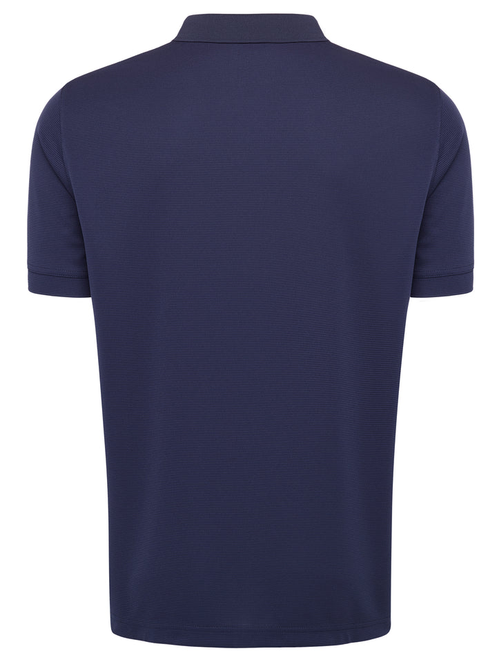 Short Sleeve Ottoman Polo Shirt (Peacoat) 